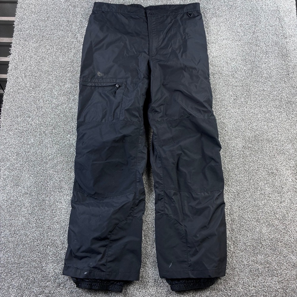 Vintage‎ Columbia Snow Pants Mens XL Black Insulated Cargo Ski Snowboard Light